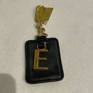 E leather pocket keychain